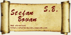 Stefan Bovan vizit kartica